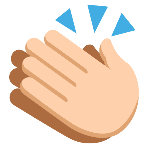 Clapping Hands: Medium-Light Skin Tone, the previous design