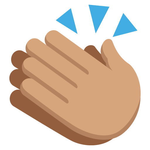 Clapping Hands: Medium Skin Tone, the previous design