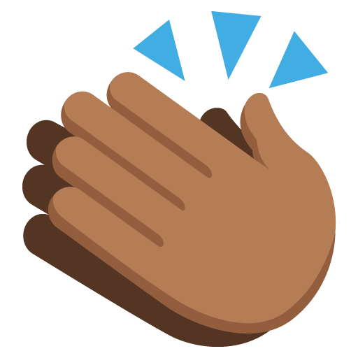 Clapping Hands: Medium-Dark Skin Tone, the previous design