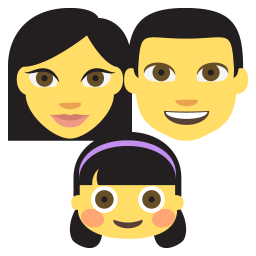 Family: Man, Woman, Girl, the previous design