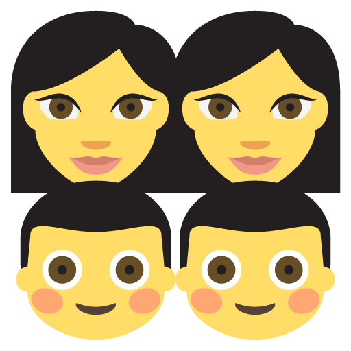 Family: Woman, Woman, Boy, Boy, the previous design