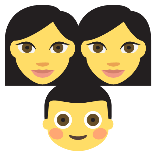 Family: Woman, Woman, Boy, the previous design