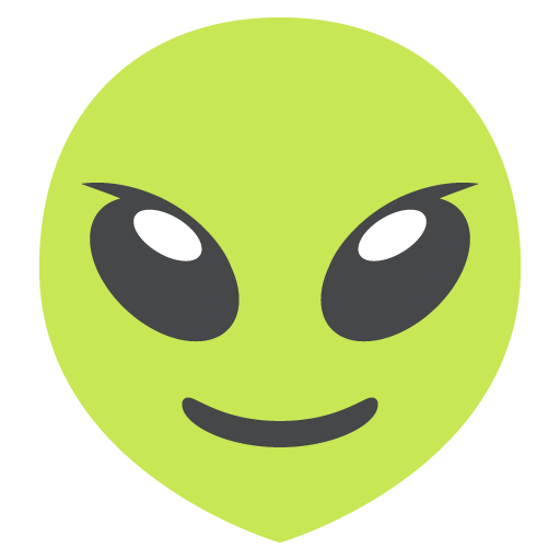 Alien as drawn by JoyPixels in 2.0