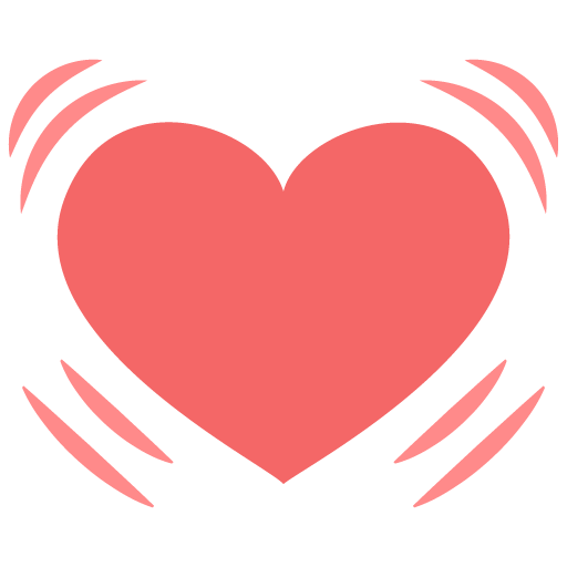 Beating Heart as drawn by JoyPixels in 2.0