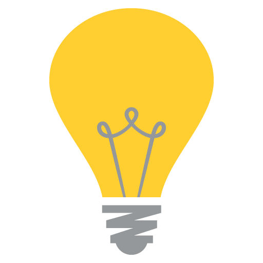 Light Bulb as drawn by JoyPixels in 2.0