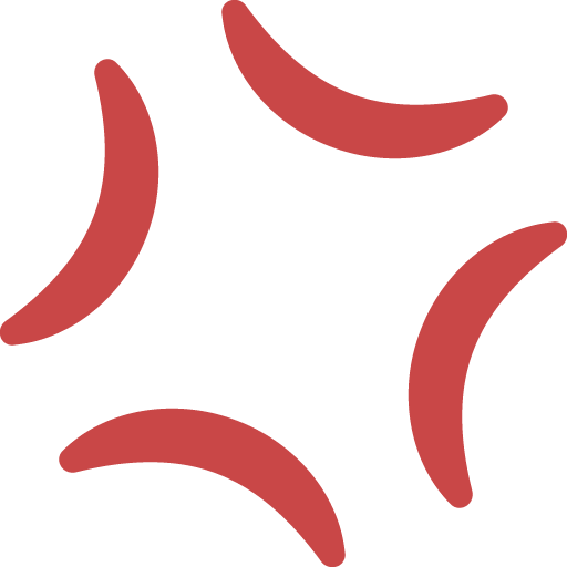 Anger Symbol as drawn by JoyPixels in 2.0
