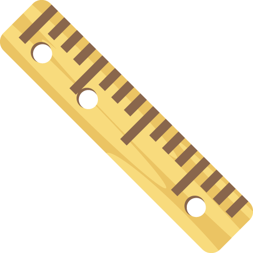 Straight Ruler as drawn by JoyPixels in 2.0