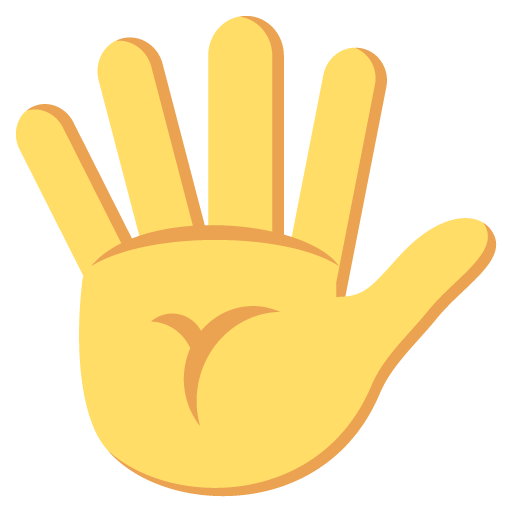 Hand with Fingers Splayed, the previous design