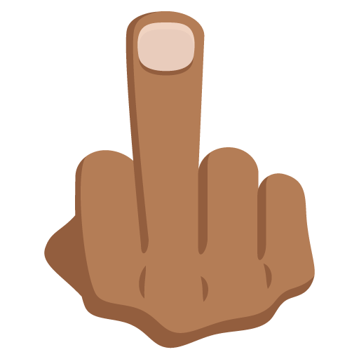 Middle Finger: Medium-Dark Skin Tone, the previous design