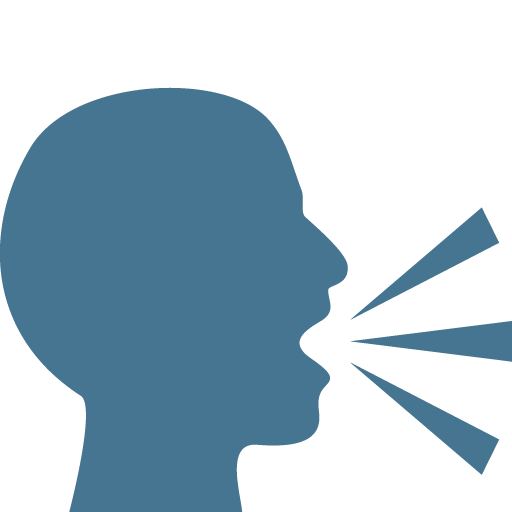 Speaking Head as drawn by JoyPixels in 2.0