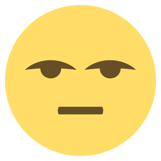 Expressionless Face as drawn by JoyPixels in 2.0