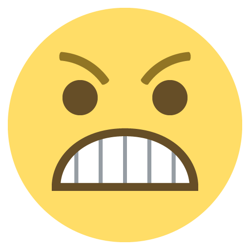 Grimacing Face, the previous design