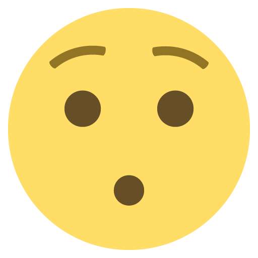 Hushed Face as drawn by JoyPixels in 2.0