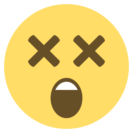 Face with Crossed-Out Eyes as drawn by JoyPixels in 2.0