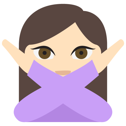 Person Gesturing NO: Light Skin Tone, the previous design