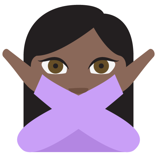 Person Gesturing NO: Dark Skin Tone, the previous design
