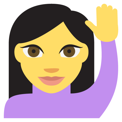 Person Raising Hand, the previous design