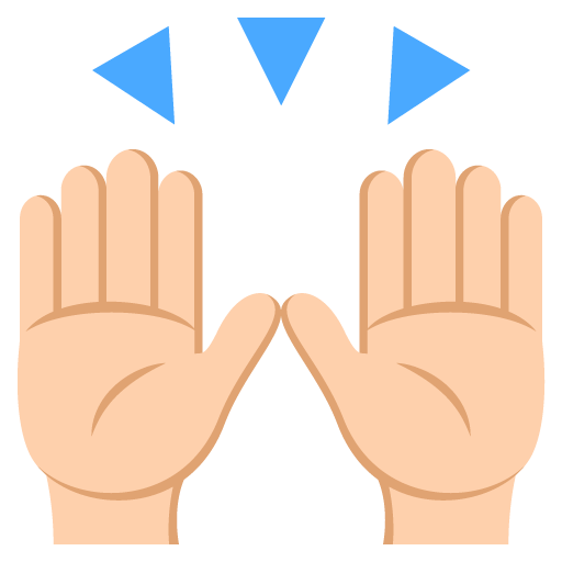 Raising Hands: Medium-Light Skin Tone, the previous design