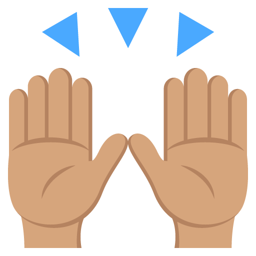 Raising Hands: Medium Skin Tone, the previous design