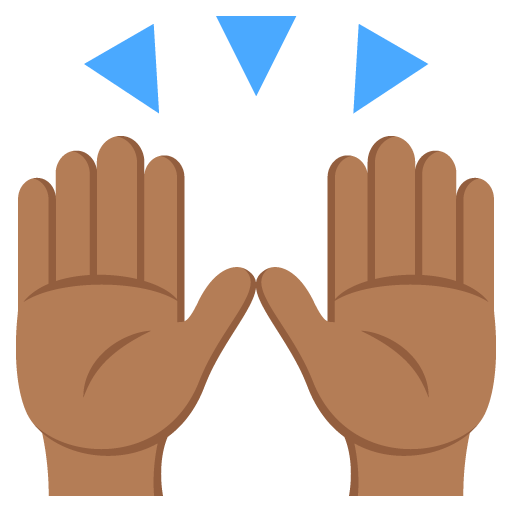 Raising Hands: Medium-Dark Skin Tone, the previous design