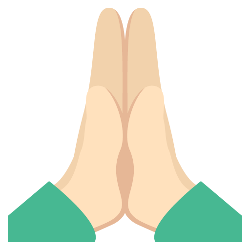 Folded Hands: Light Skin Tone, the design in this release