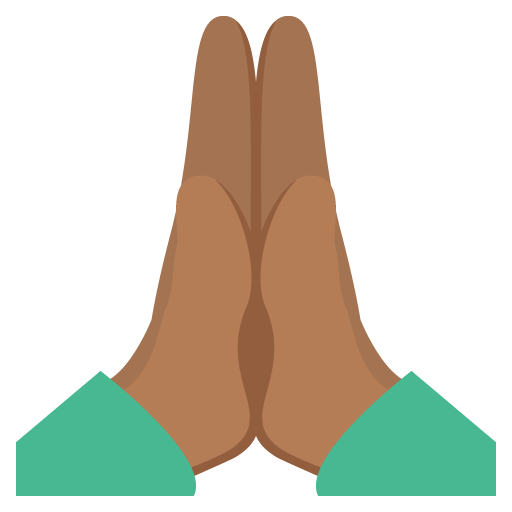 Folded Hands: Medium-Dark Skin Tone, the design in this release