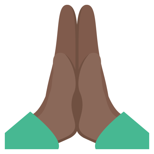 Folded Hands: Dark Skin Tone, the design in this release