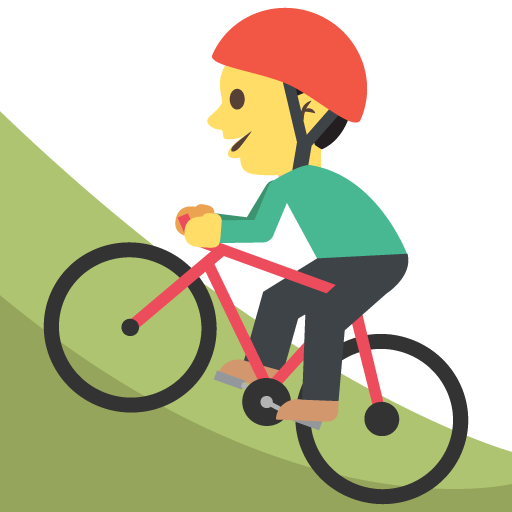Person Mountain Biking, the previous design