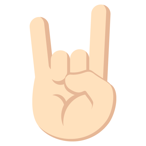 Sign of the Horns: Light Skin Tone, the previous design