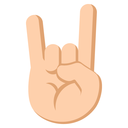 Sign of the Horns: Medium-Light Skin Tone, the previous design