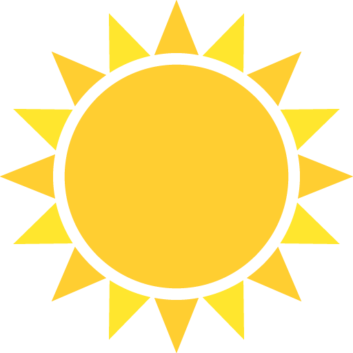 Sun as drawn by JoyPixels in 2.0