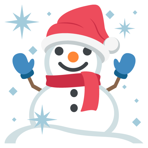 Snowman as drawn by JoyPixels in 2.0