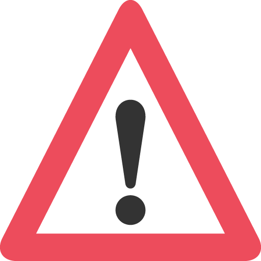 Warning as drawn by JoyPixels in 2.0