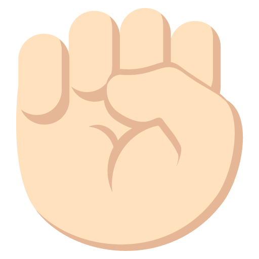 Raised Fist: Light Skin Tone, the previous design