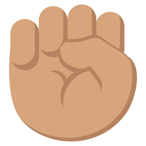 Raised Fist: Medium Skin Tone, the previous design
