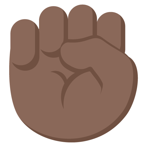 Raised Fist: Dark Skin Tone, the previous design