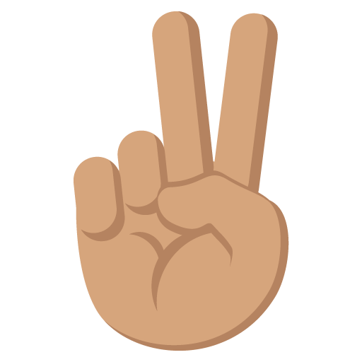 Victory Hand: Medium Skin Tone, the previous design