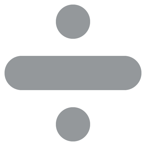 Divide as drawn by JoyPixels in 2.0