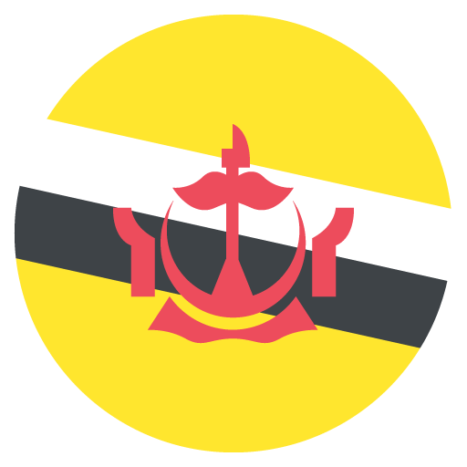 Flag: Brunei as drawn by JoyPixels in 2.1