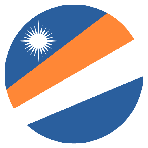 Flag: Marshall Islands as drawn by JoyPixels in 2.1