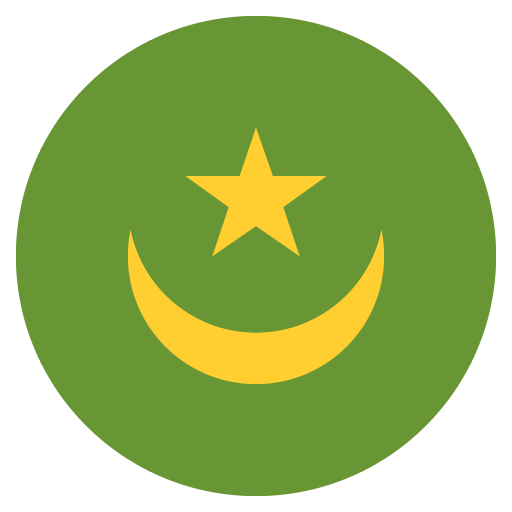 Flag: Mauritania as drawn by JoyPixels in 2.1
