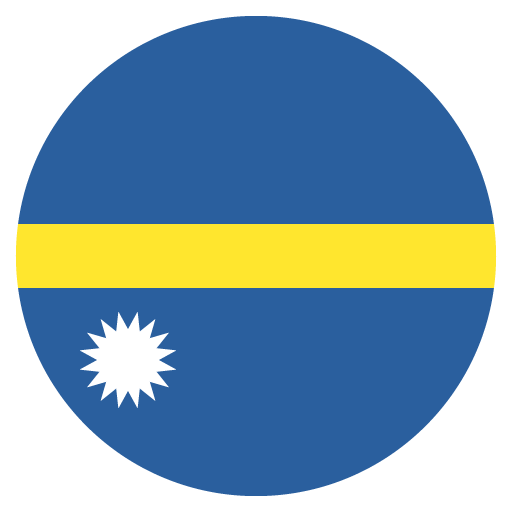 Flag: Nauru as drawn by JoyPixels in 2.1