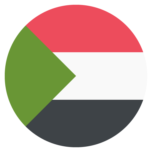 Flag: Sudan as drawn by JoyPixels in 2.1