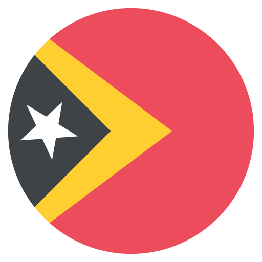 Flag: Timor-Leste as drawn by JoyPixels in 2.1