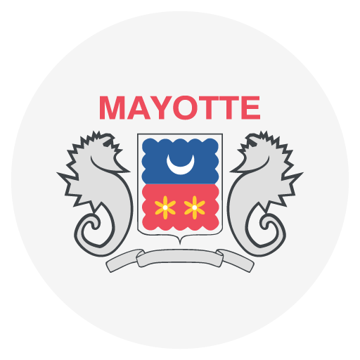 Flag: Mayotte as drawn by JoyPixels in 2.1