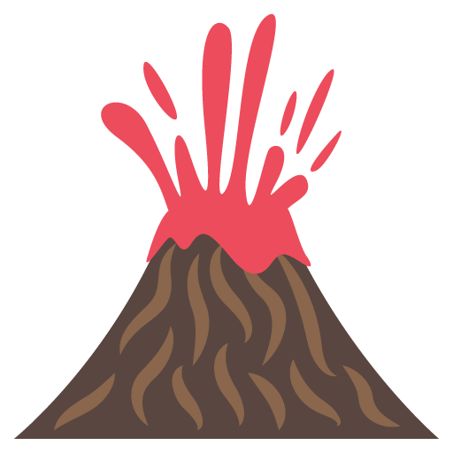 Volcano as drawn by JoyPixels in 2.1