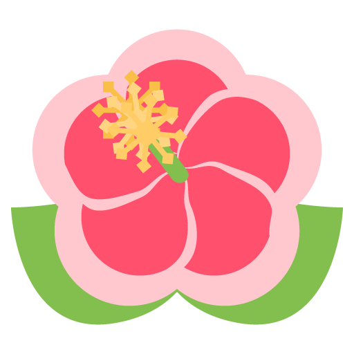 Hibiscus as drawn by JoyPixels in 2.1