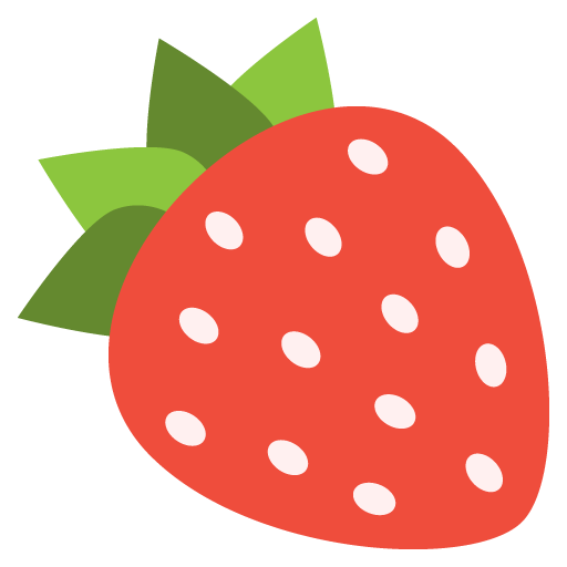 Strawberry as drawn by JoyPixels in 2.1
