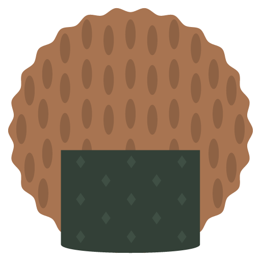 Rice Cracker as drawn by JoyPixels in 2.1