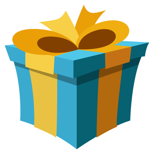 Wrapped Gift as drawn by JoyPixels in 2.1